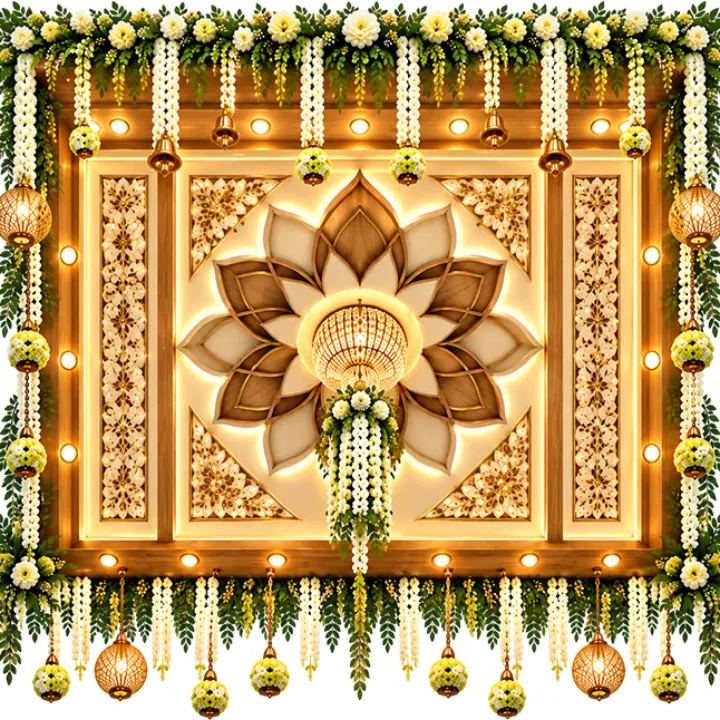 3D Ganpati Mandap Design for Unique Ganpati Decoration