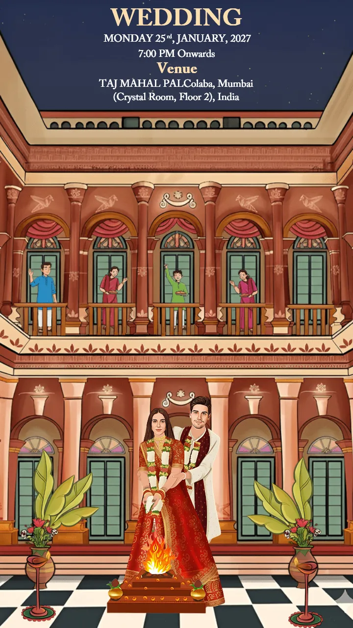 Bengali wedding Invitation video classic wedding card