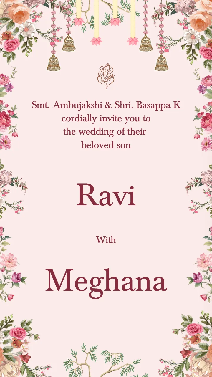 south indian wedding invitation video in traditional style