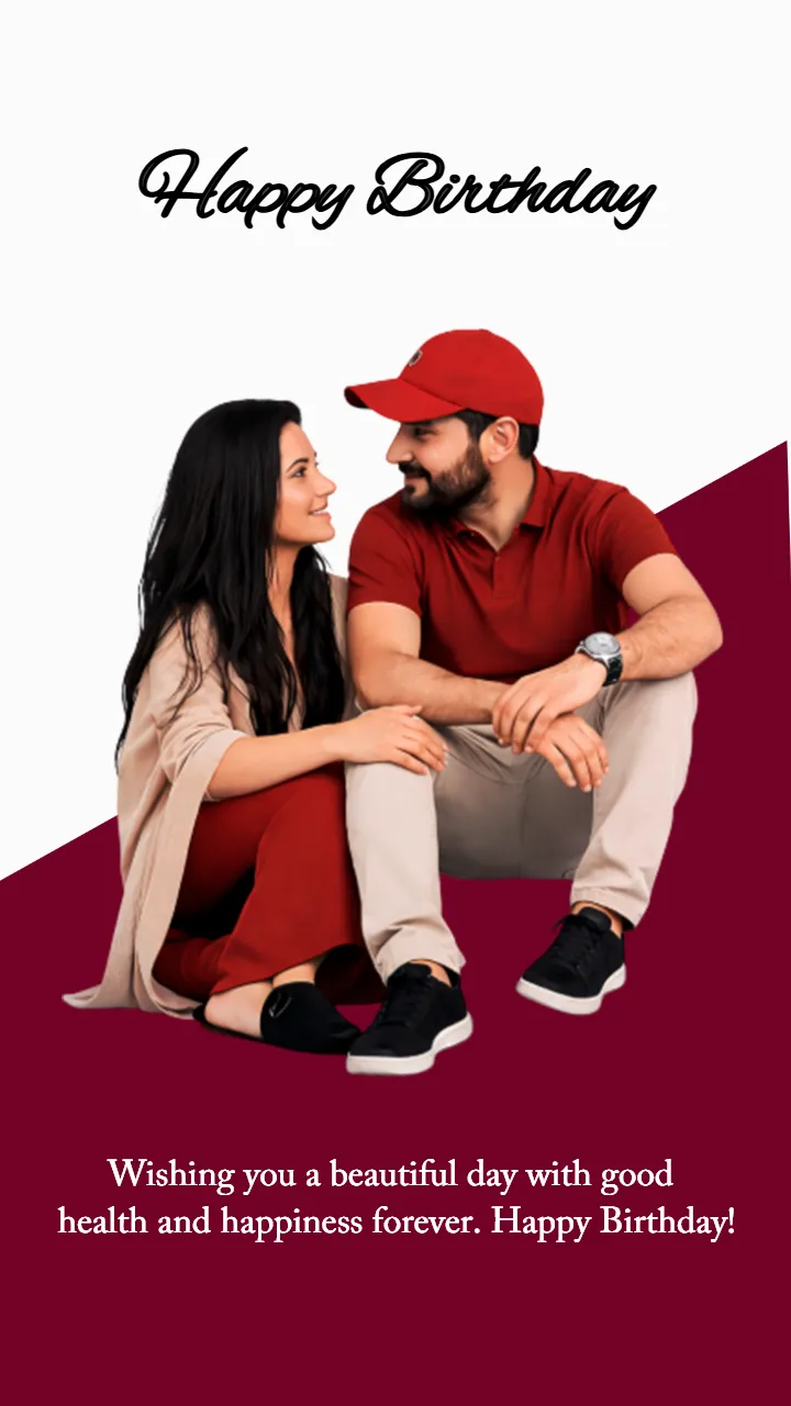 Birthday Chocolate Wrapper With Rose Theme