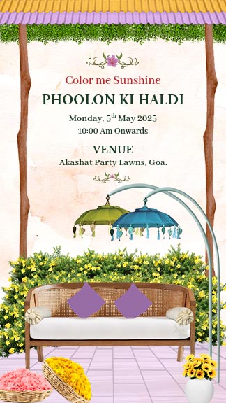 Beach Wedding Invitation Video Template with Floral Arch