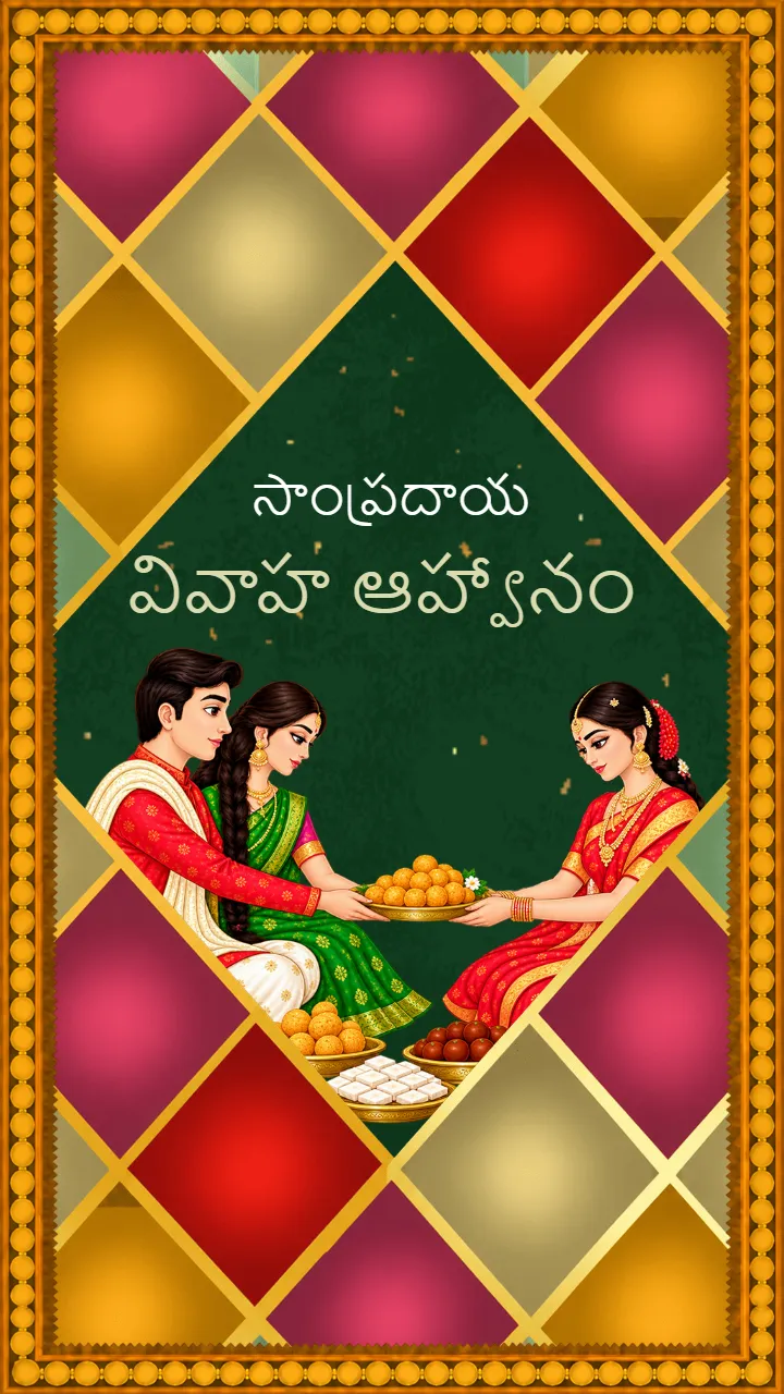 Telugu Wedding Invitation video with Divine Wedding Theme