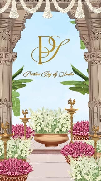 Green Botanical Wedding Invite for Cultural Events