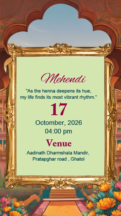 3D Wedding Invitation Video with Royal Palace Theme