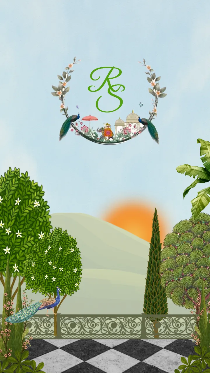 Wedding Invitation Video Royal Garden Theme Design