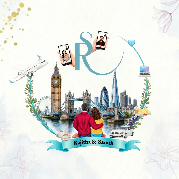 Wedding Monogram Logo with Custom Couple Theme
