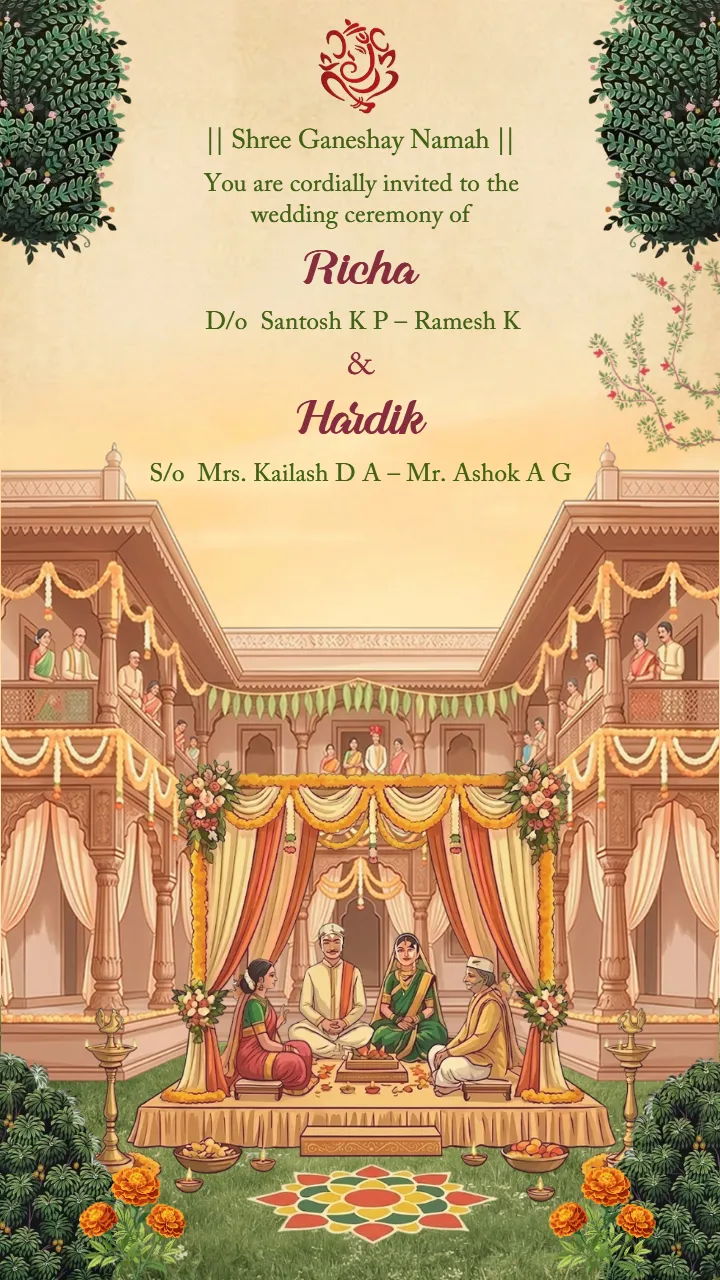 Marathi Wedding Invitation Video Custom Template