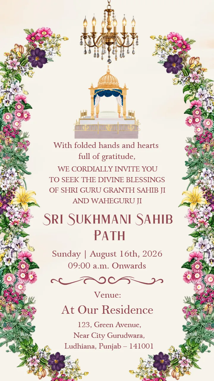 Punjabi Wedding Invitation Video with Traditional Themes