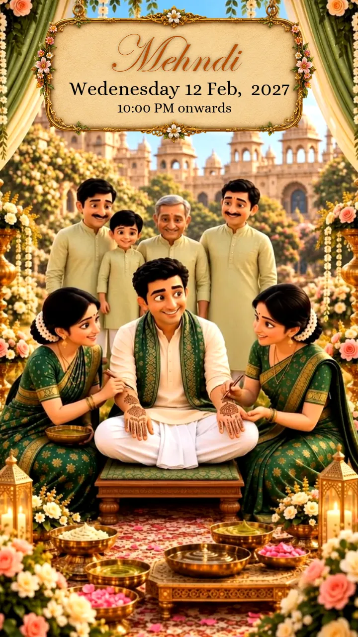 Wedding Invitation Video With Elegant Royal Marriage Theme