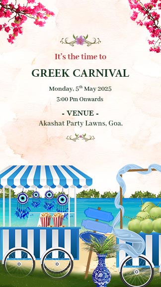 Beach Wedding Invitation Video Template with Floral Arch