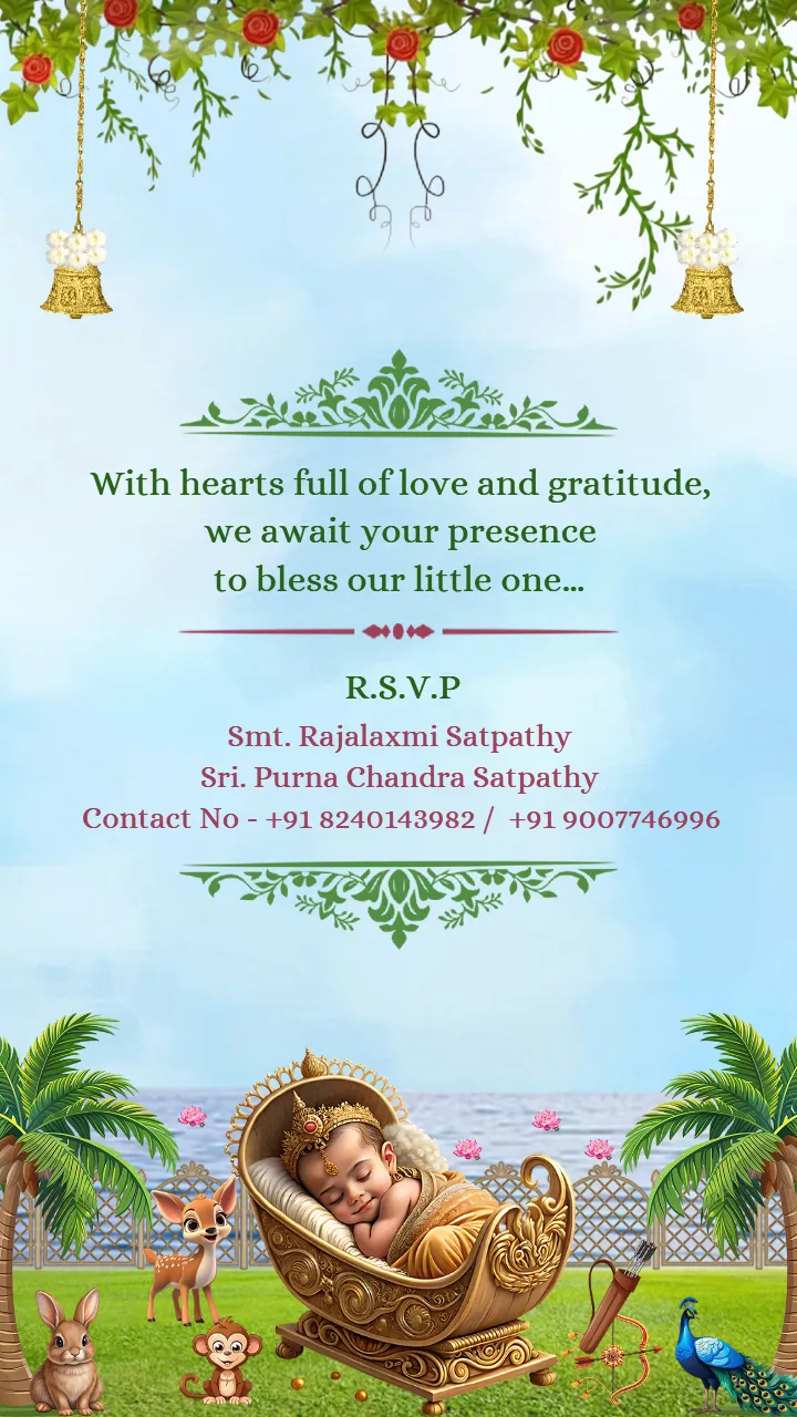 Beautiful Naming Ceremony Video Invitation