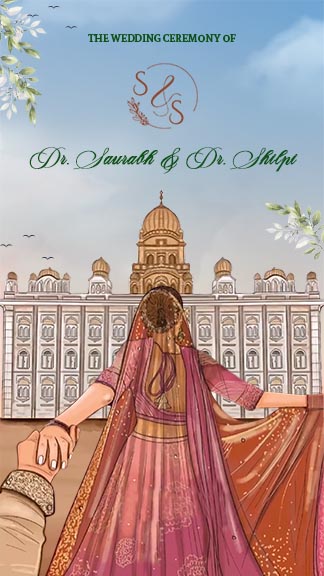 Royal Palace Theme Wedding Invitation with Elegant Touch