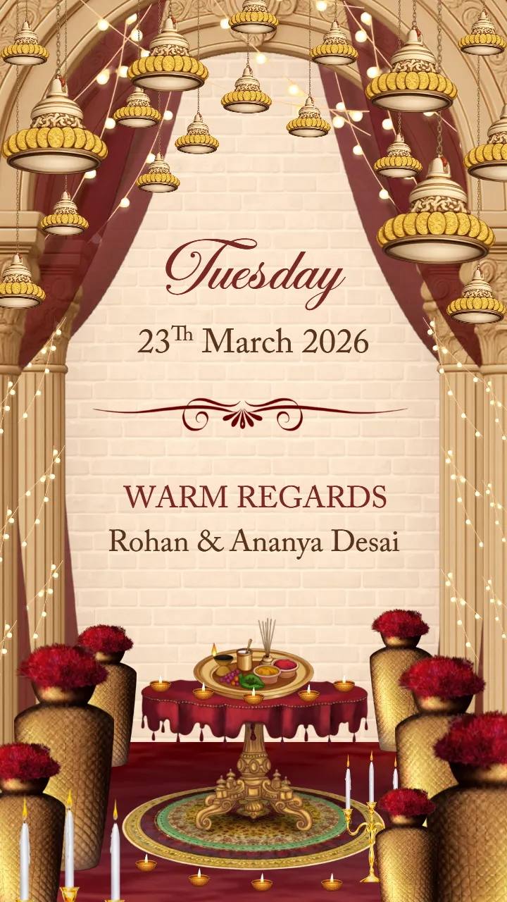 Save The Date for Mata Ki Chowki Invitation Video in English