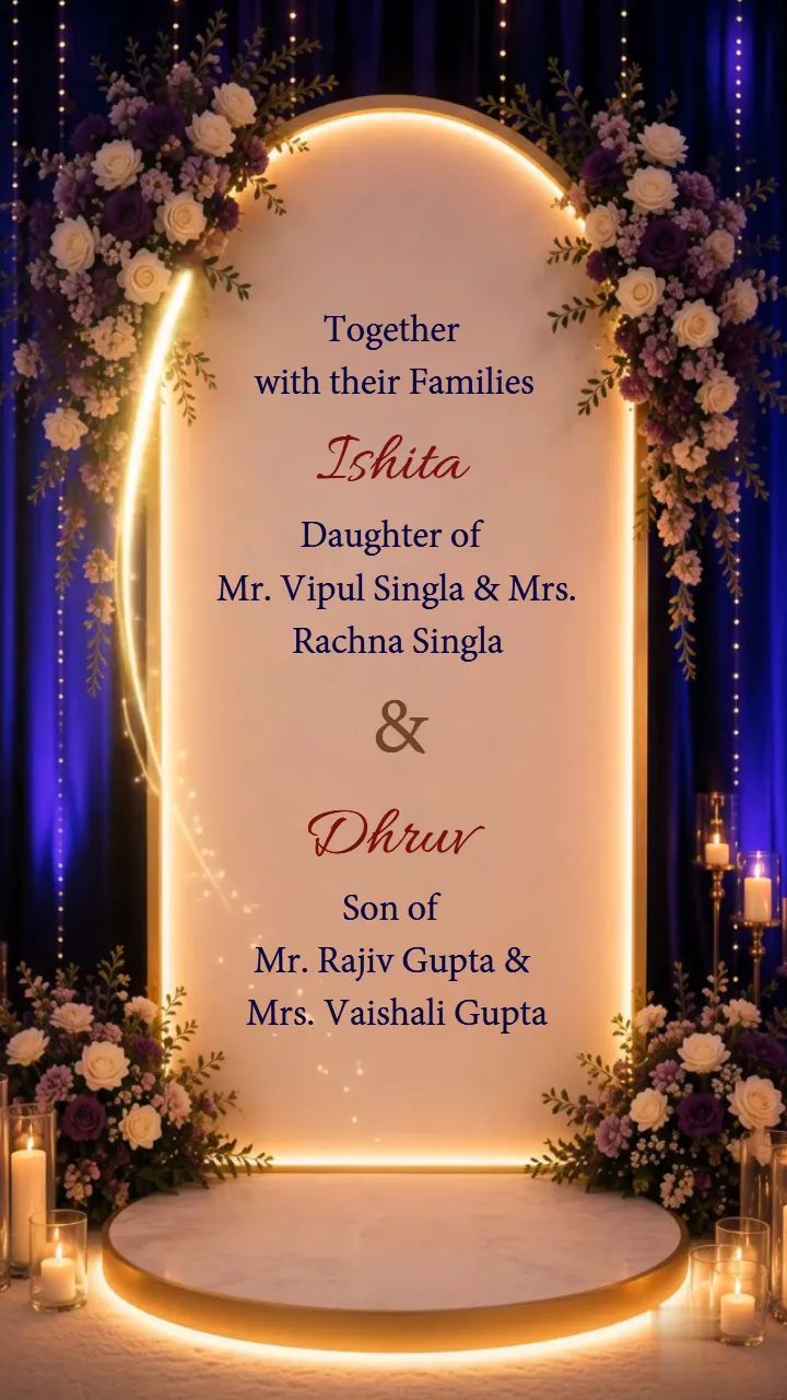 3D Engagement Invitation Video Maker Online