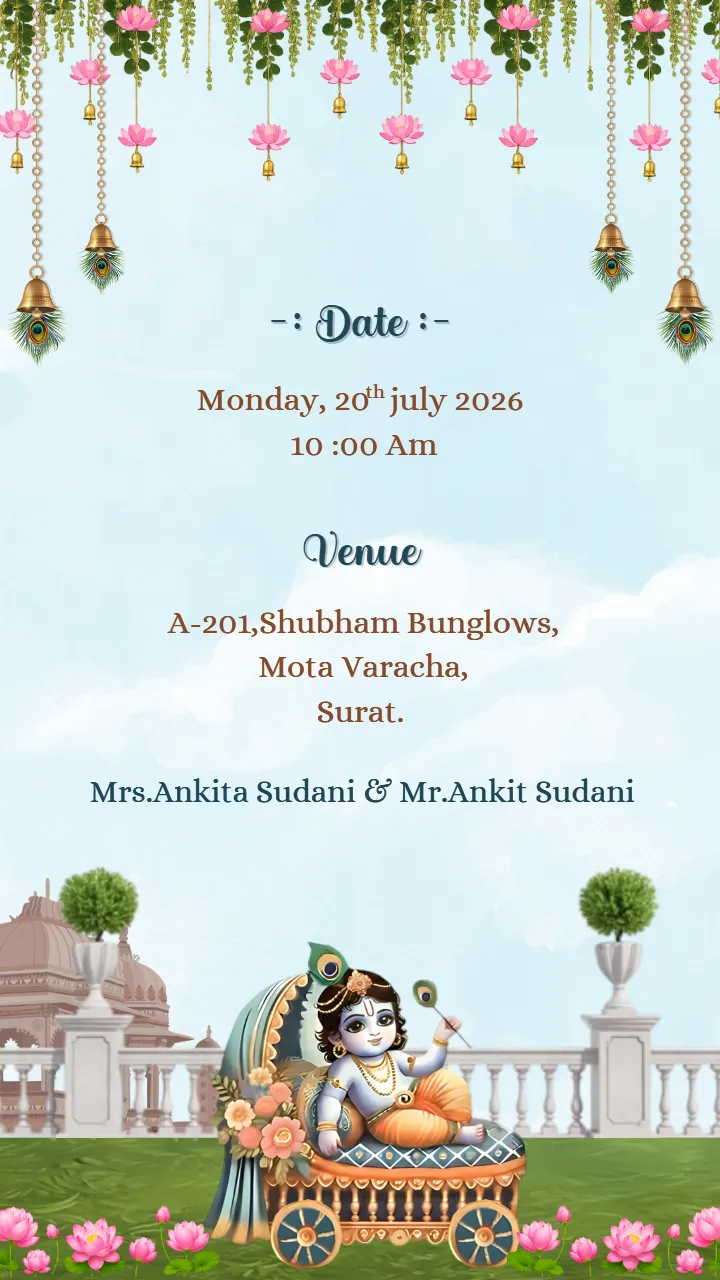Chhathi Invitation Video for Baby Boy Blessings