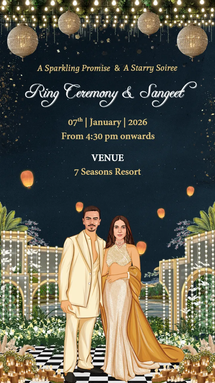 Indian Wedding Invitation Video with royal palace theme