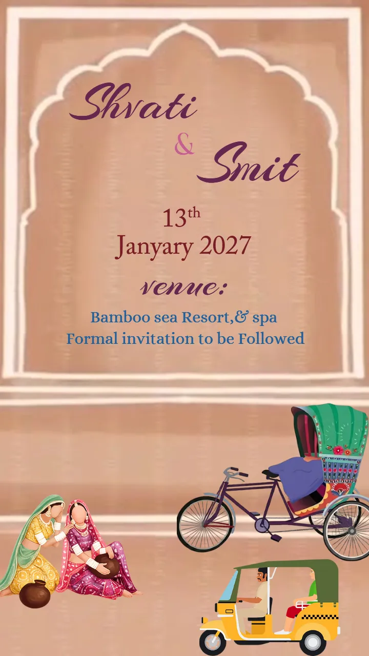 Save The Date Video with Royal Indian Wedding Theme