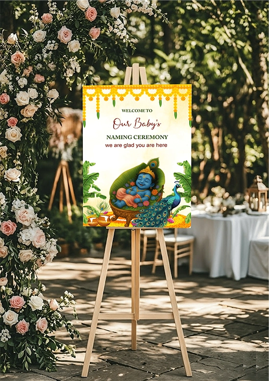 Naming Ceremony Welcome Board Template Free Download