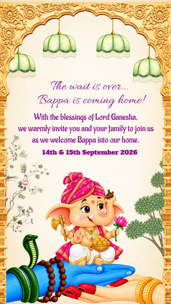 Ganesh Aagman Invitation Video to Create Beautiful Invite