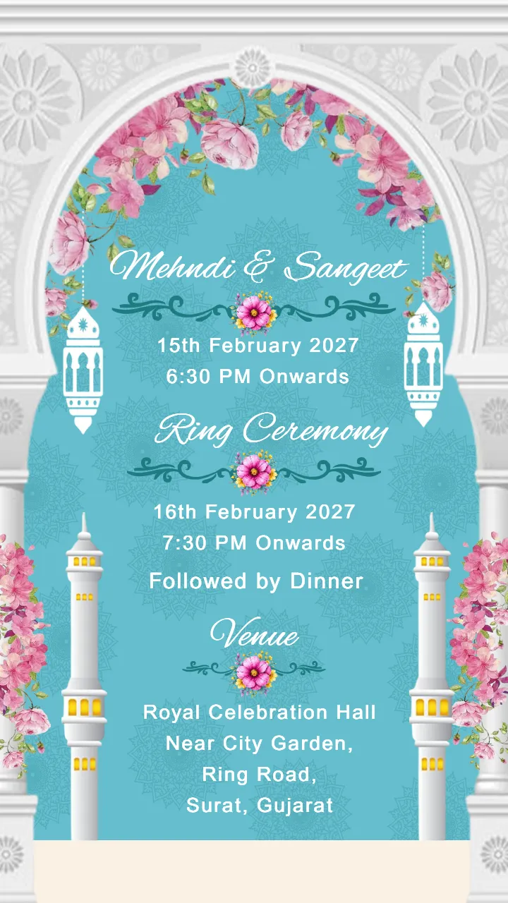 Islamic Wedding Invitation Video for Modern Muslim Couple