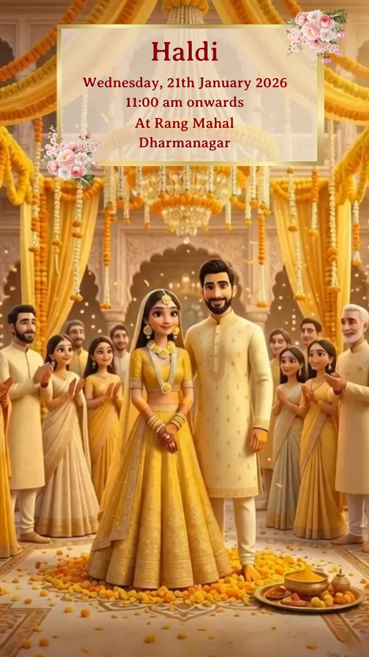 3D Wedding Invitation Video for Luxury Indian Wedding