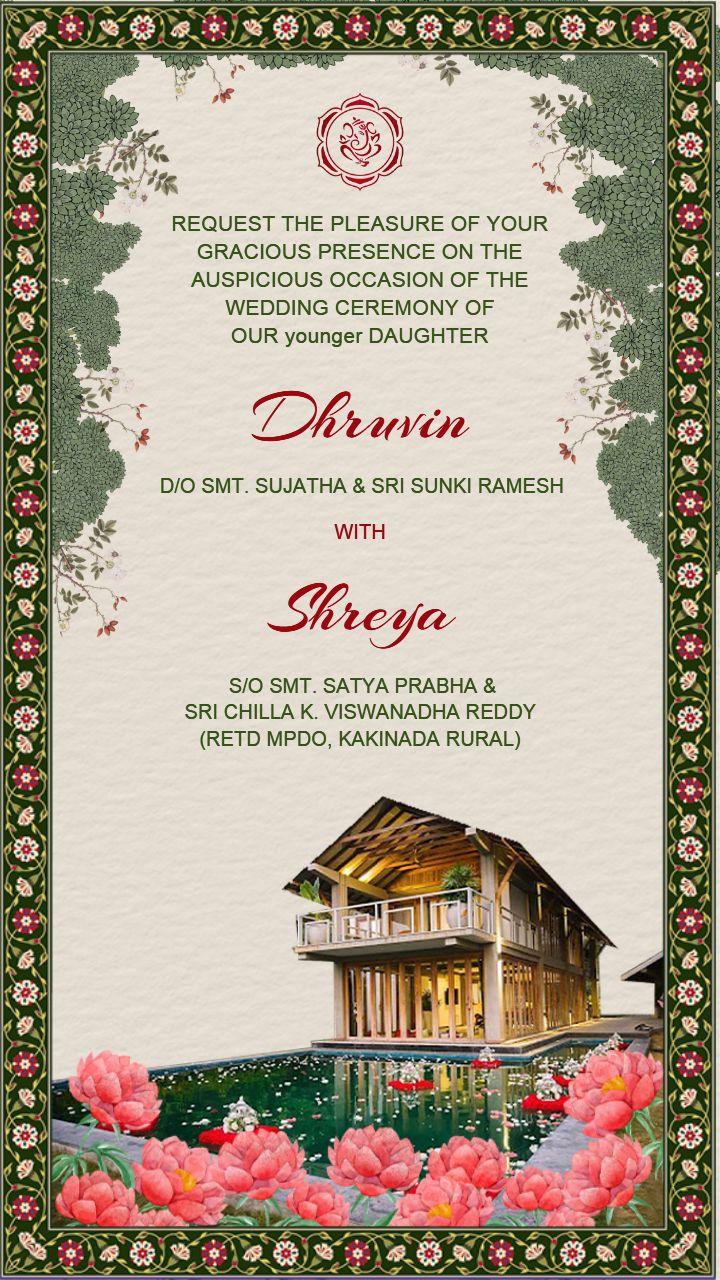 Ethnic love style wedding invitation card maker online