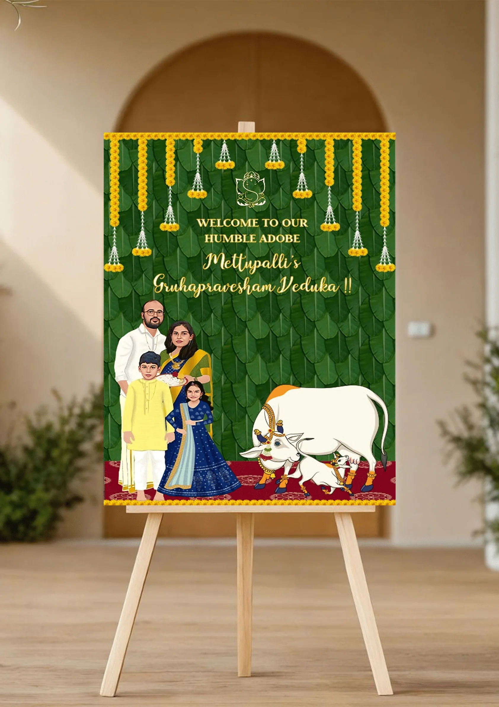 New House Warming Ceremony Welcome Board