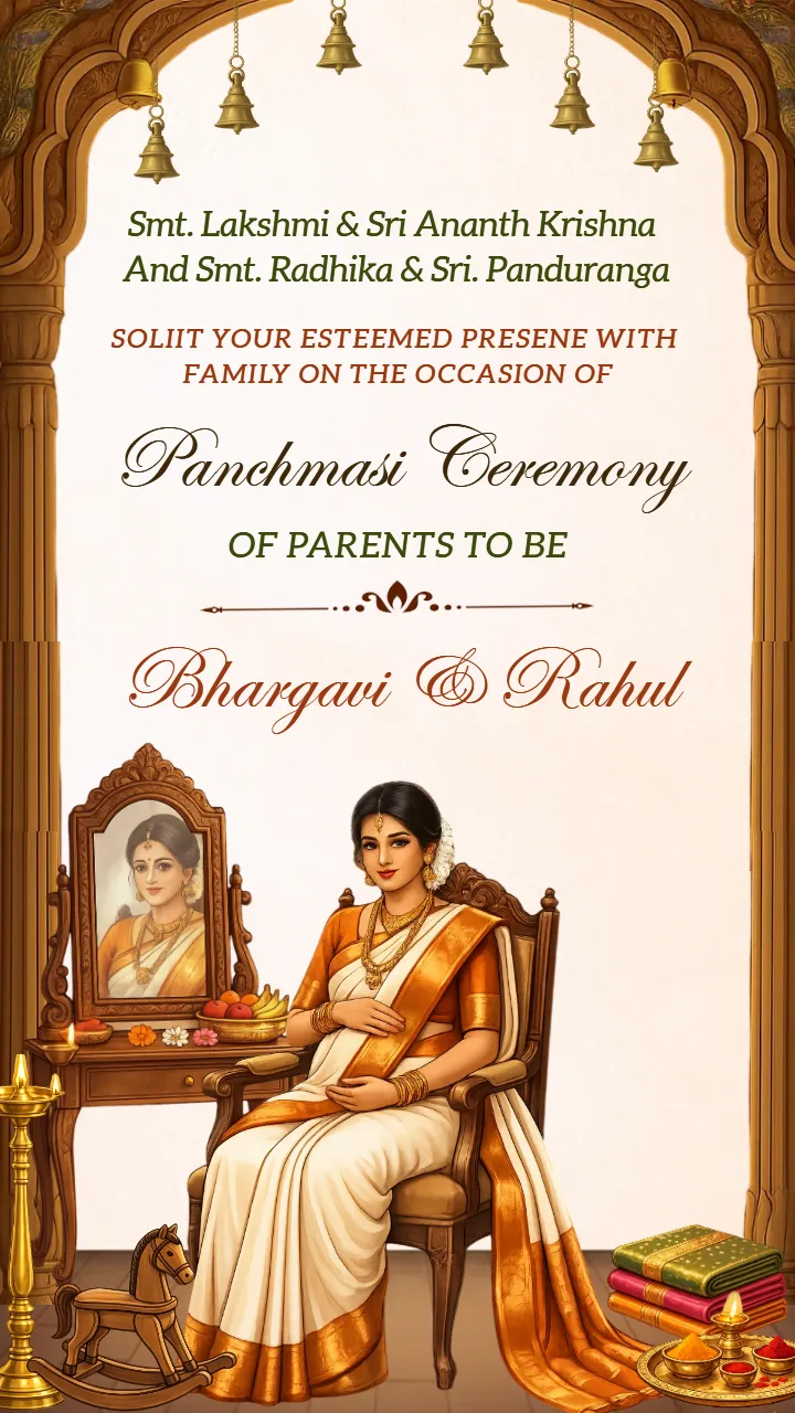 Panchmashi Ceremony Invitation Video Traditional Design