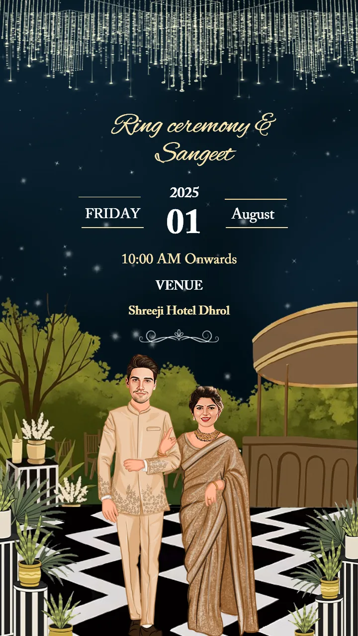 Wedding Invitation Video with Royal Palace Aesthetics