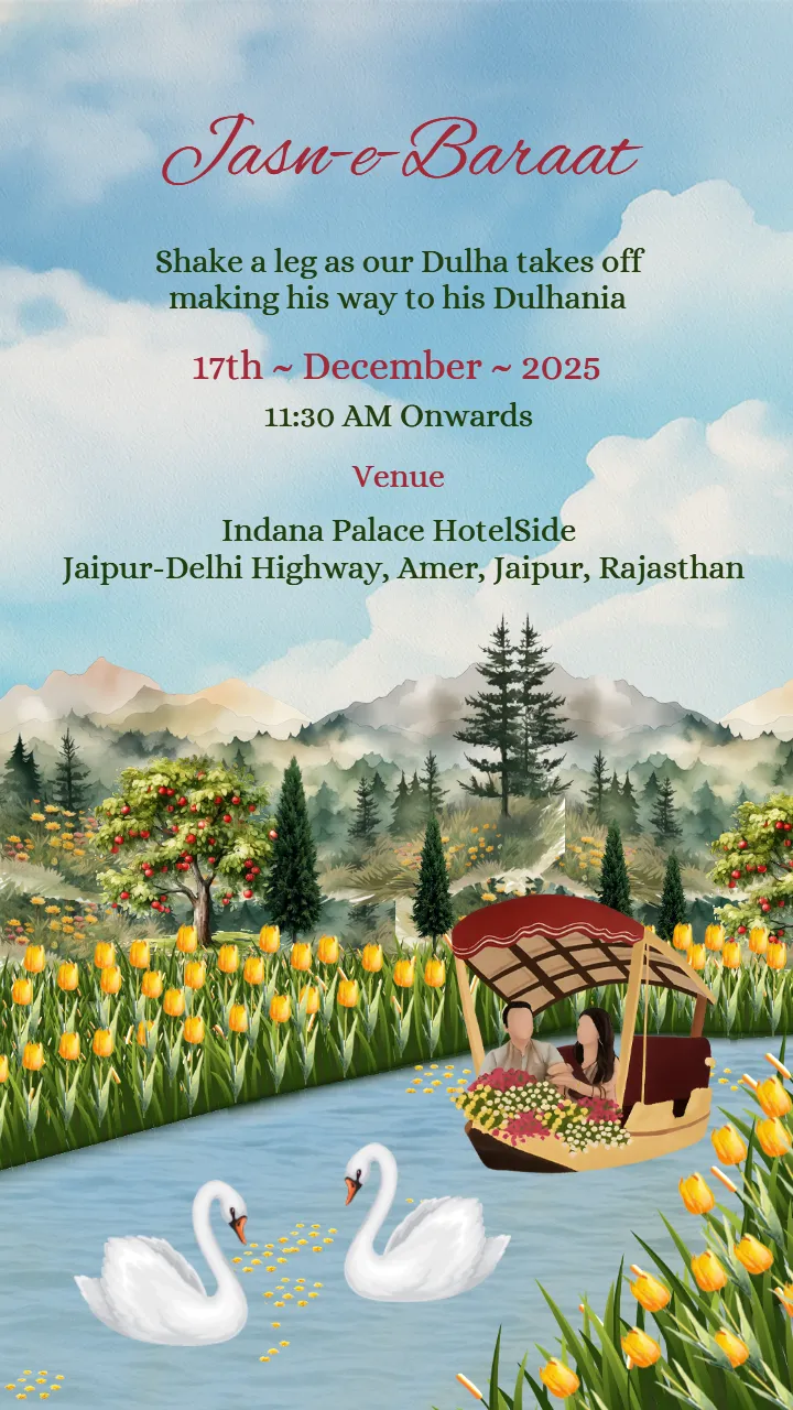 Kashmir Wedding Invitation Video With Traditional Touch