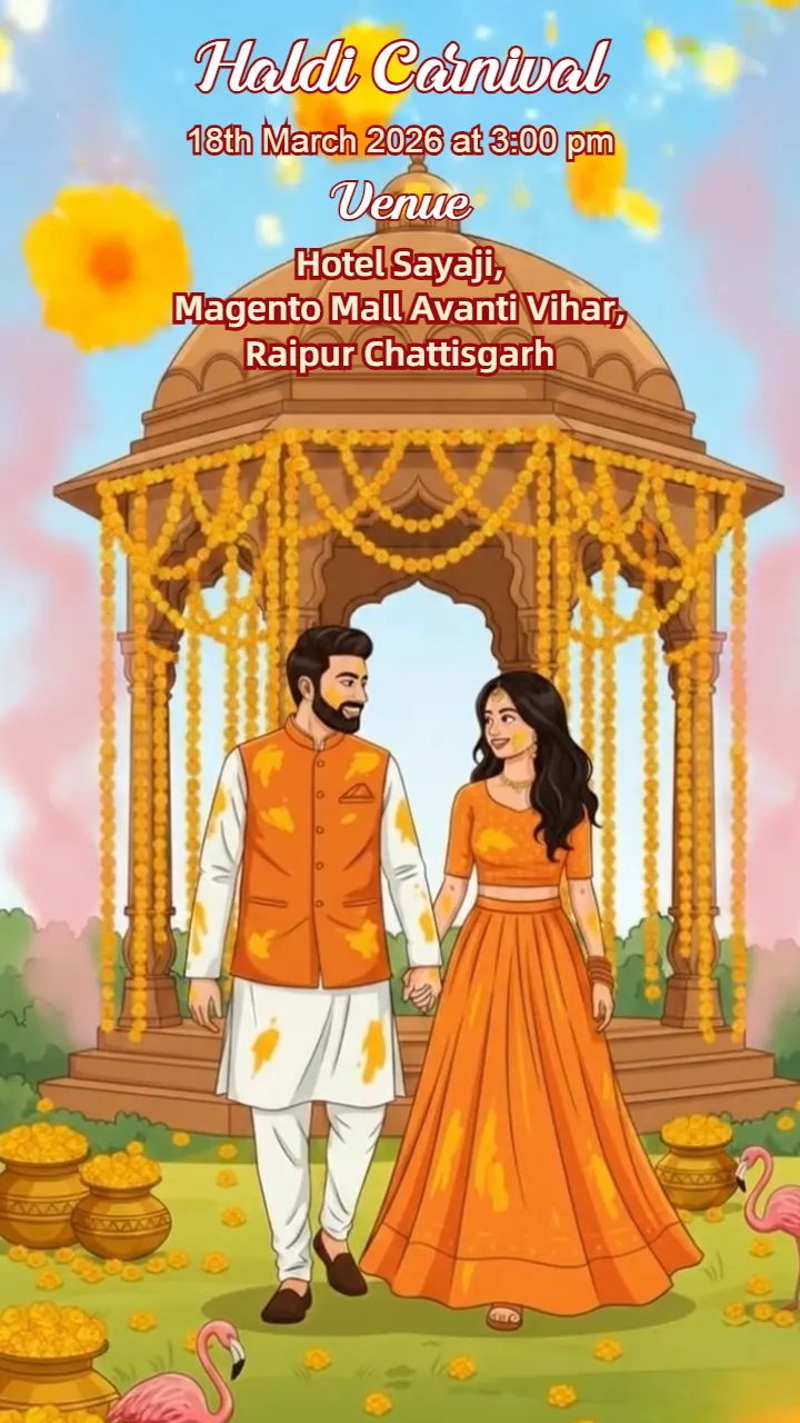 3D Wedding Invitation Video Luxury Hindu Wedding