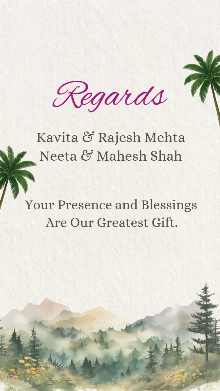 Wedding Invitation Video with Mountain and Forest Art
