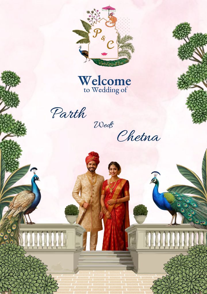 Customized Wedding Itinerary Cards with Event Schedule