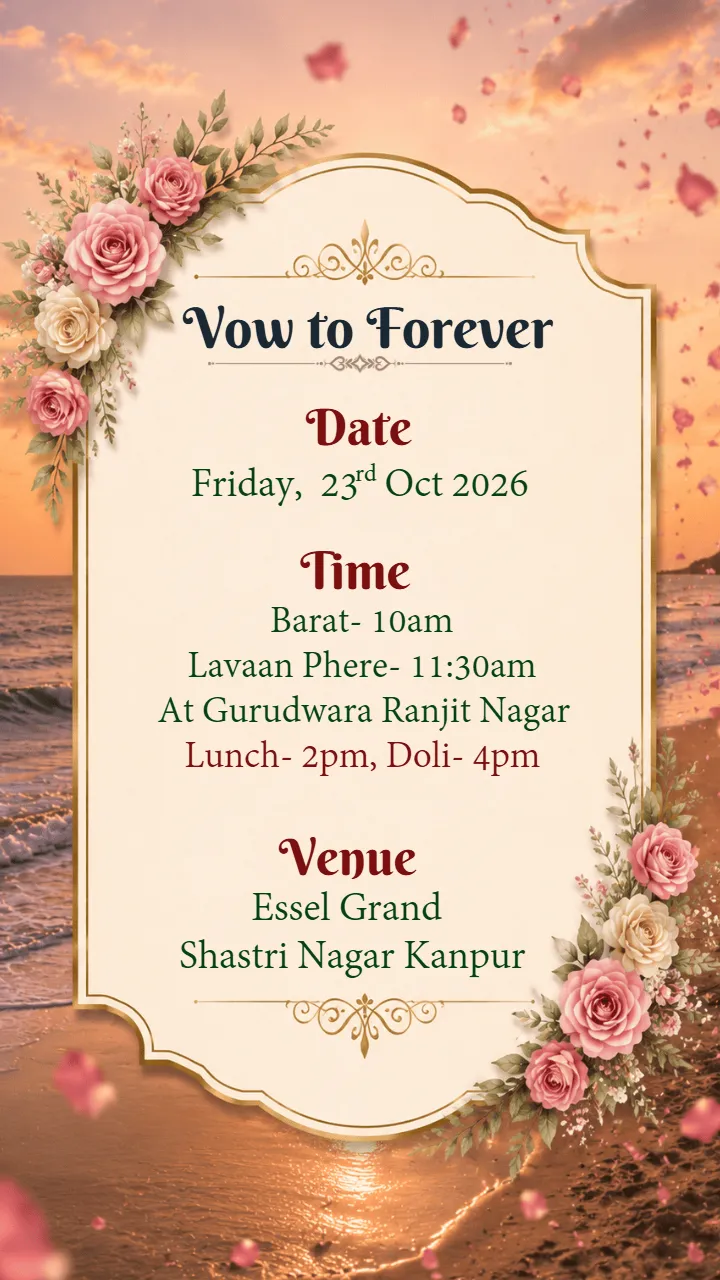 3D Punjabi Wedding Invitation Video with Royal Sikh Designs