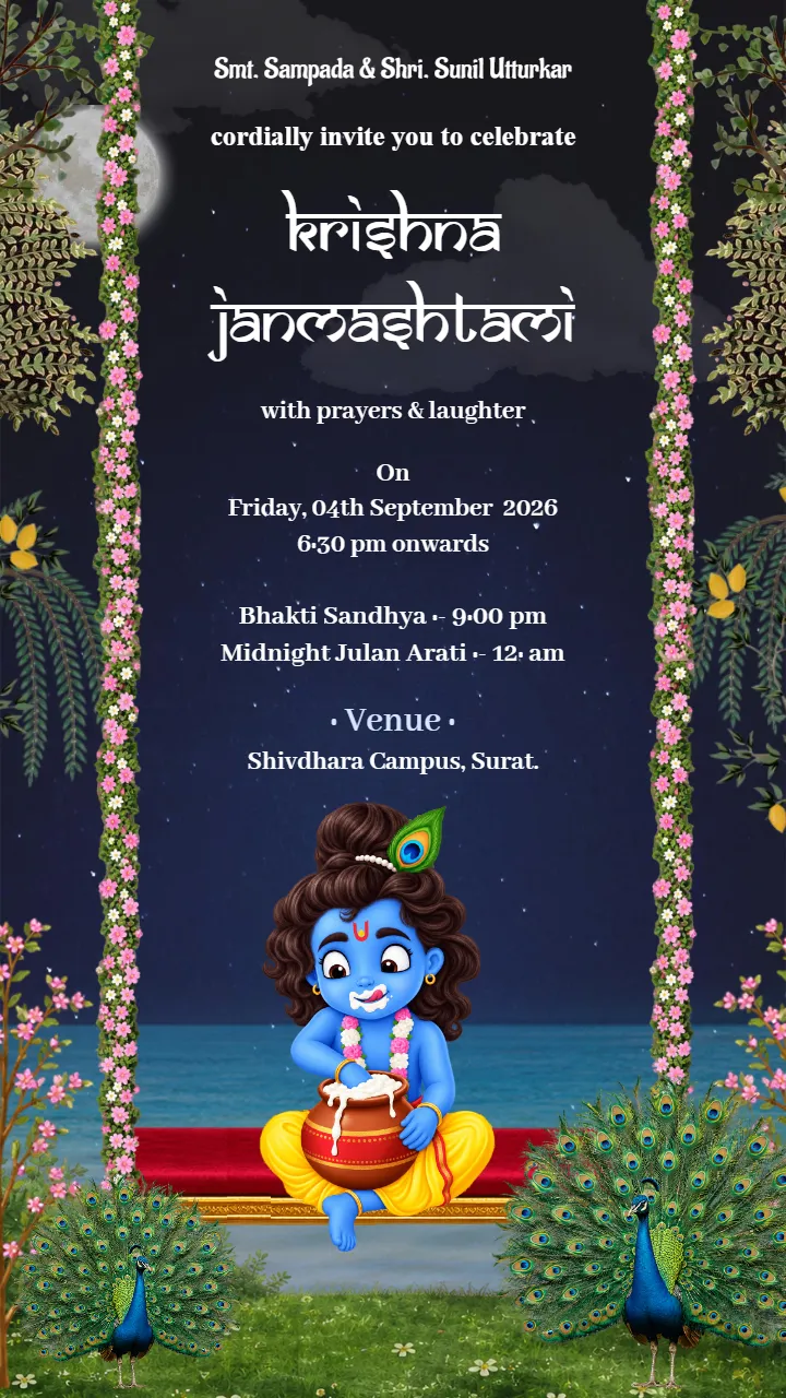 Janmashtami Invitation Video Template for Your Celebration