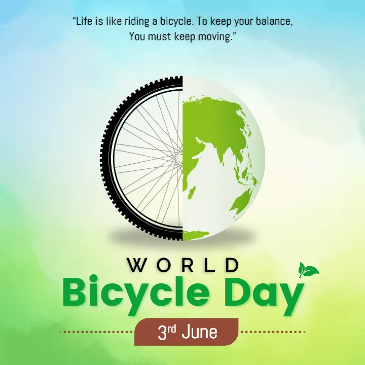 World Bicycle Day Photo in English for Global Celebrations