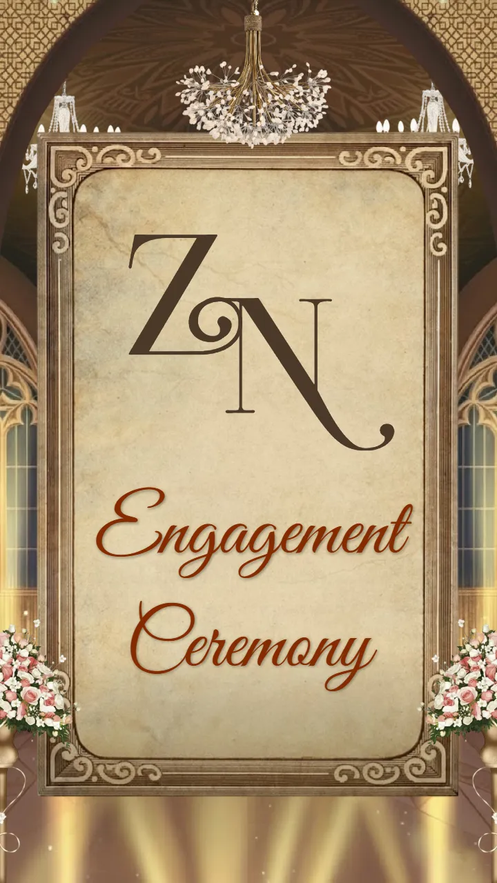 Muslim Engagement Invitation Card with Luxurious Theme