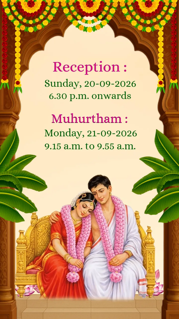Wedding Invitation Video Template For South Indian Wedding