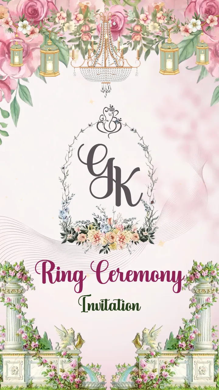 Dreamy Garden Ring Ceremony Invitation Video Design