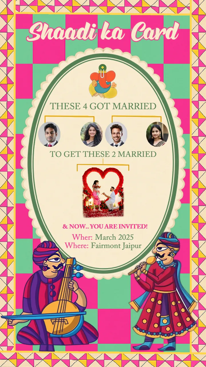Wedding Invitation Video for Modern Desi Invitations