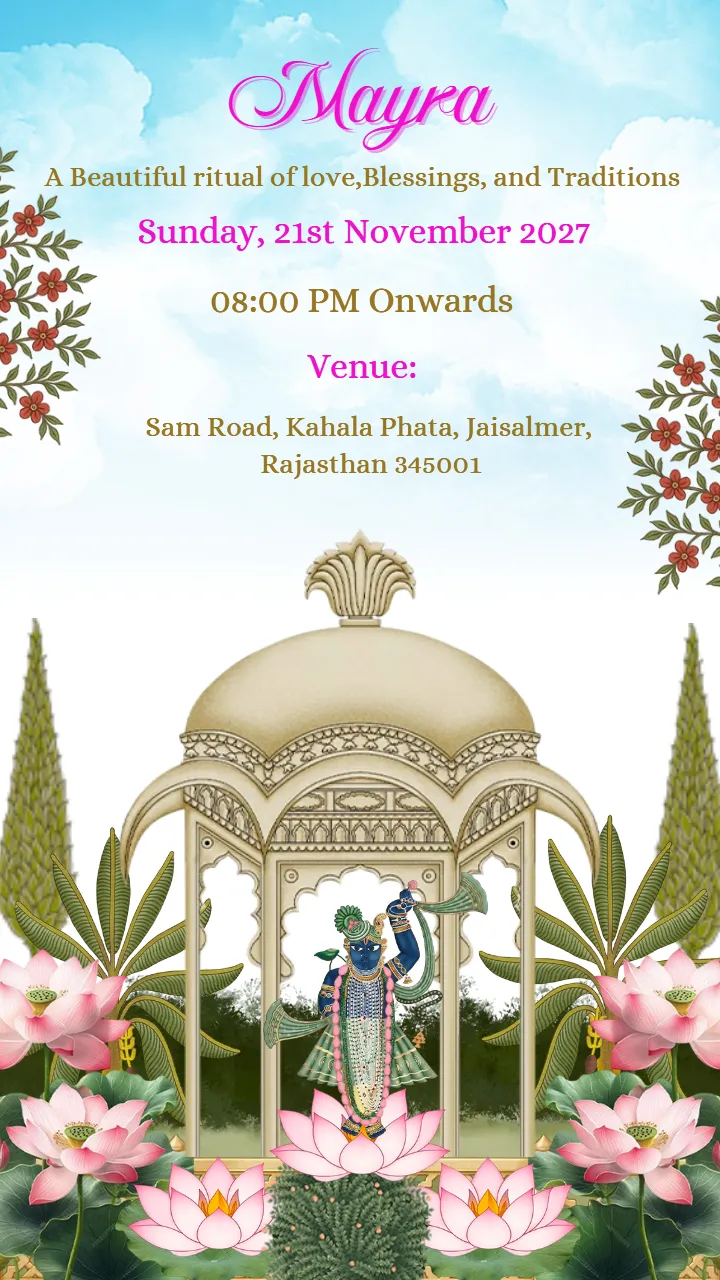 Mayra Invitation Video with Classic Rajputana Theme