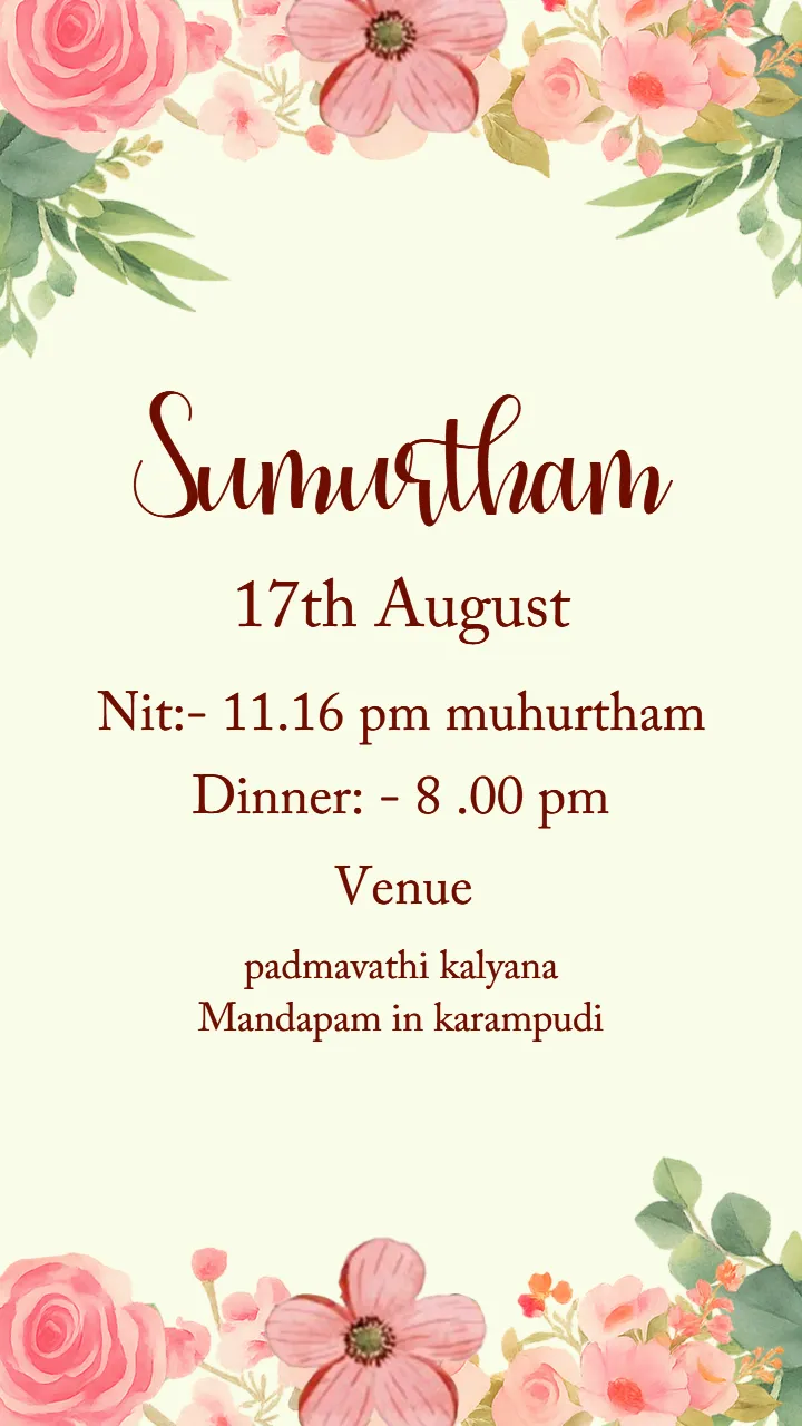 Wedding Invitation Video in elegant minimal design