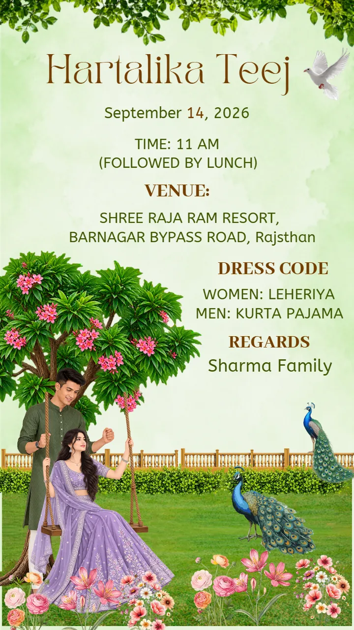 Hartalika Teej Invitation Video to Bring Loved Ones Together