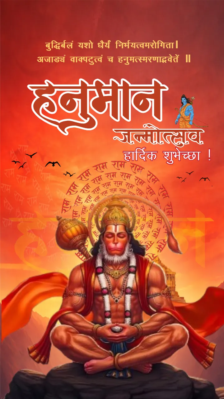 Hanuman Jayanti Sanskrit Wishes with Devotional Quotes