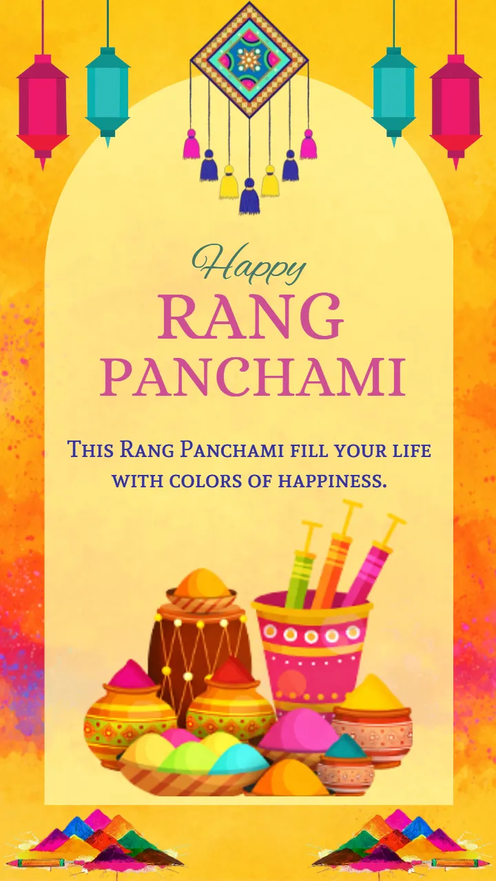 Rang Panchami Wishes in English 2026 Collection Design