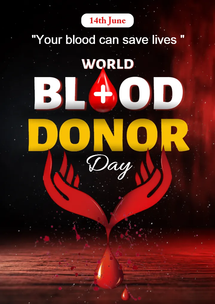 Blood Donor Day Poster English Designs for Awareness