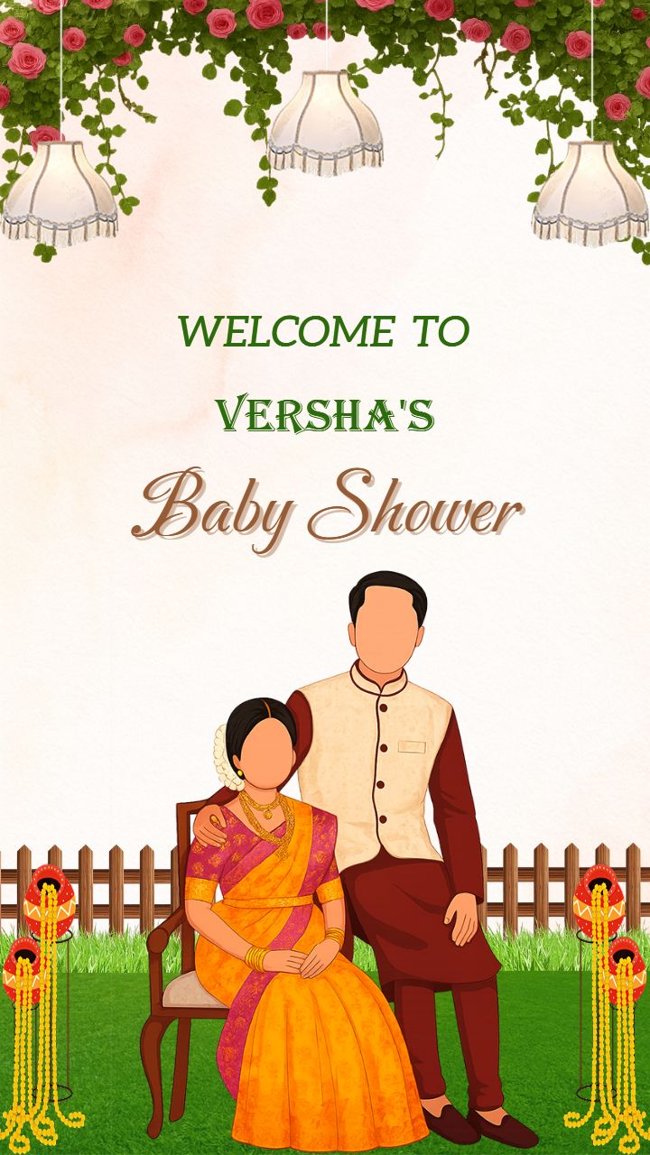 Traditional Baby Shower Invitation with Video Design