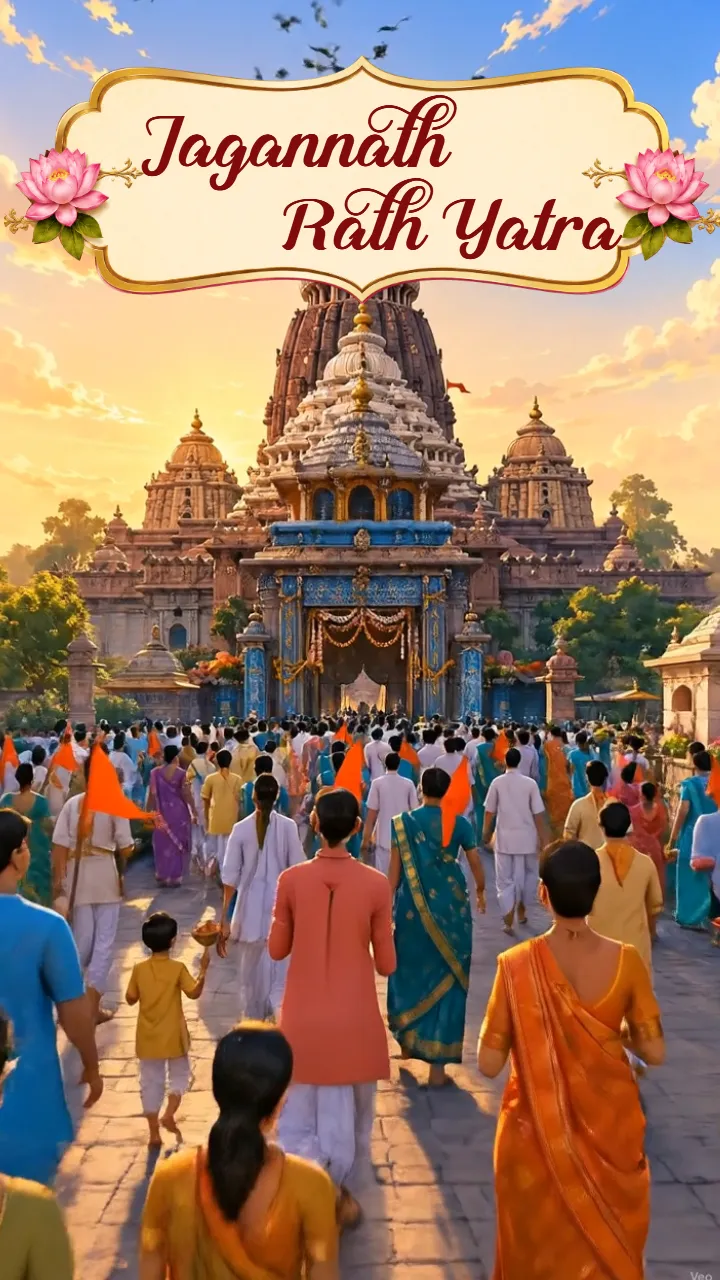 3D Jagannath Rath Yatra Invitation Video Online Download
