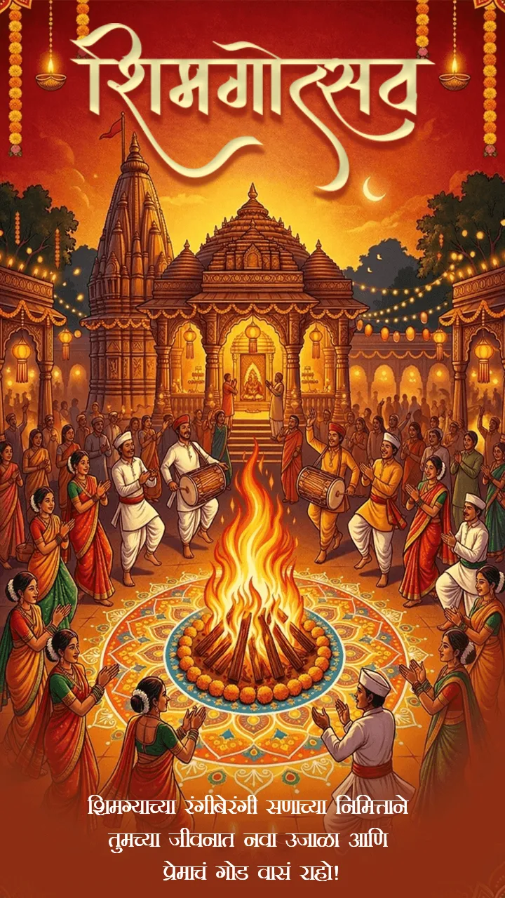 Shimga Mahotsav Greetings konkan Region in Marathi Download