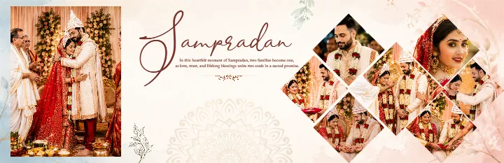 Wedding Album PSD Modern Couple Ceremony Memory Design